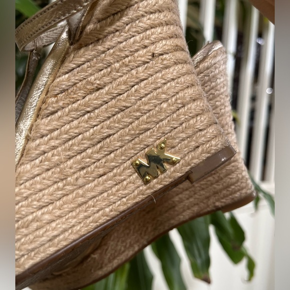 MICHAEL KORS metallic leather wedge espadrille - Picture 2 of 7